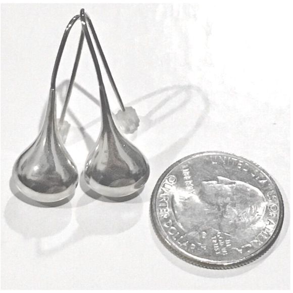 Sterling Silver 925 Tear Drop Earrings - Picture 5 of 8